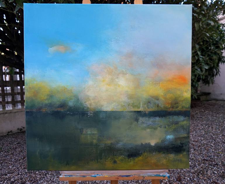 Original Abstract Landscape Painting by Marianne Quinzin