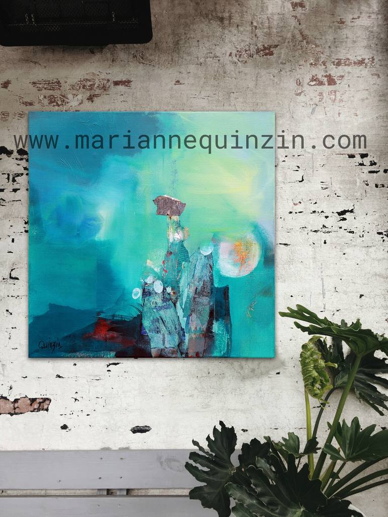 Original Abstract Landscape Painting by Marianne Quinzin