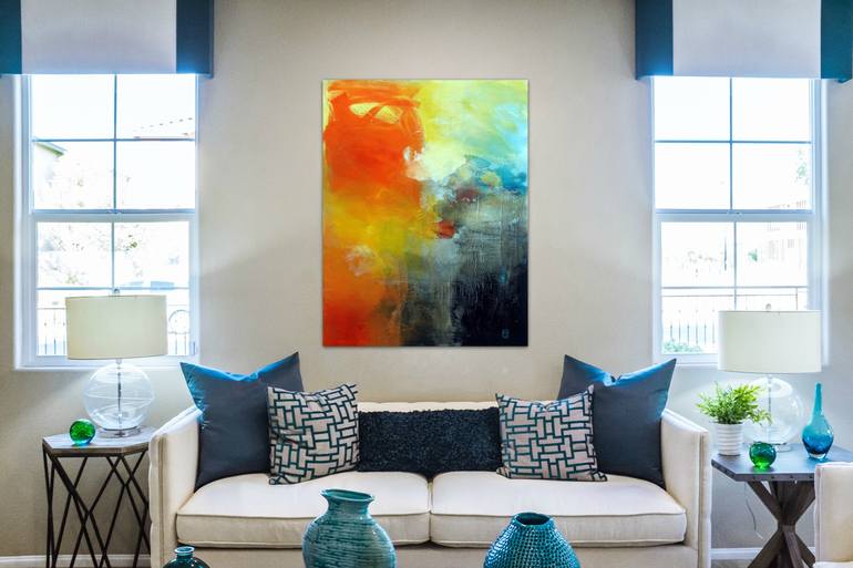 Original Abstract Expressionism Abstract Painting by Marianne Quinzin
