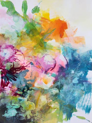 Print of Abstract Garden Paintings by Marianne Quinzin