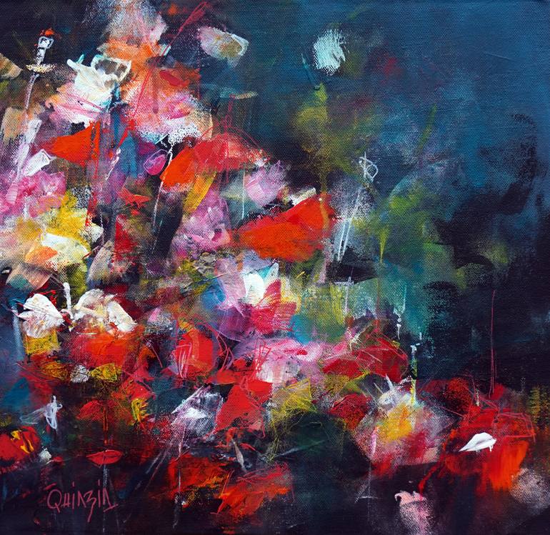 Night in colors Painting by Marianne Quinzin | Saatchi Art