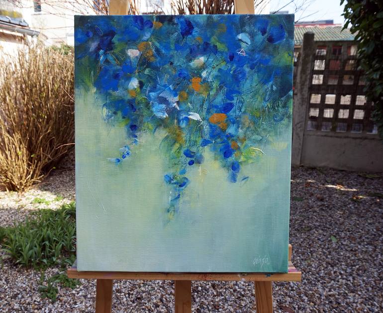 Original Impressionism Floral Painting by Marianne Quinzin