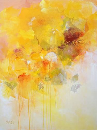 Original Abstract Expressionism Floral Paintings by Marianne Quinzin