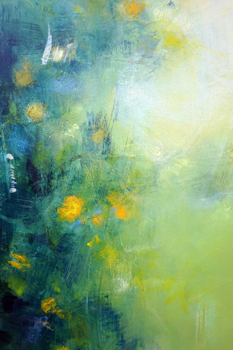 Original Abstract Floral Painting by Marianne Quinzin