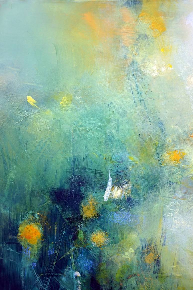 Original Abstract Floral Painting by Marianne Quinzin