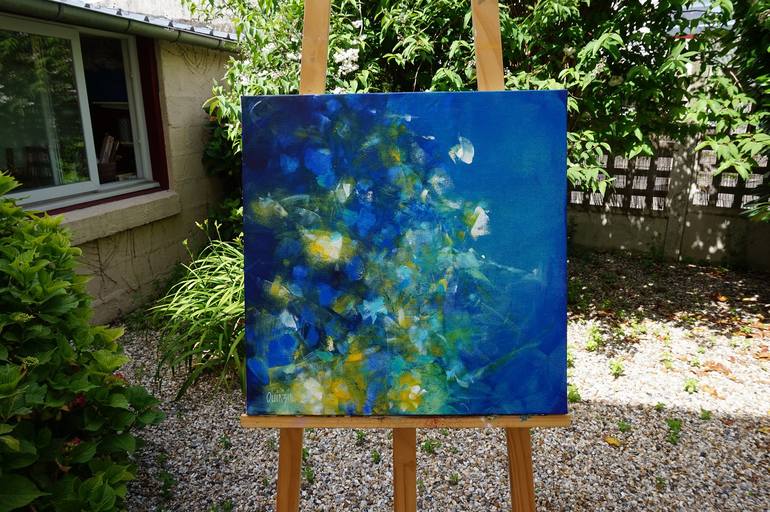 Original Abstract Expressionism Floral Painting by Marianne Quinzin