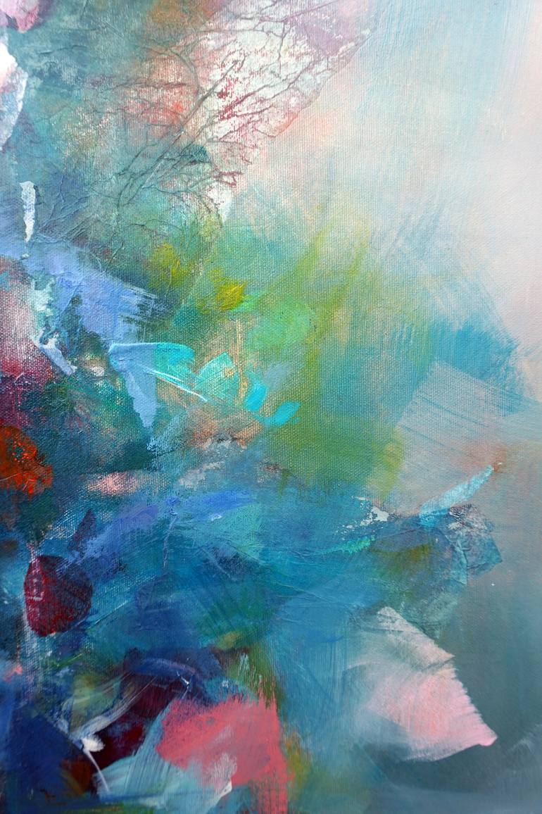 Original Abstract Floral Painting by Marianne Quinzin