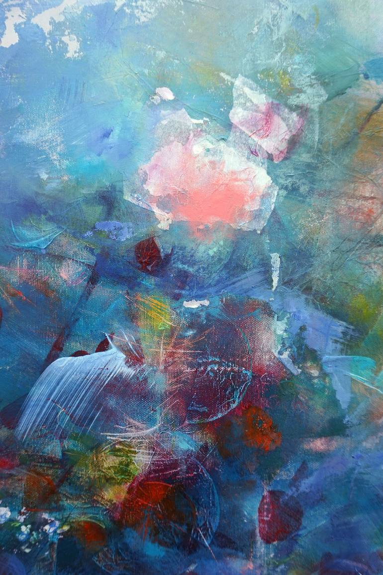 Original Abstract Floral Painting by Marianne Quinzin