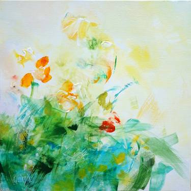 Print of Abstract Expressionism Floral Paintings by Marianne Quinzin