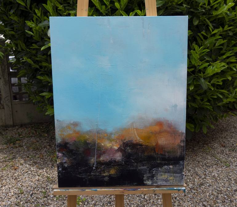 Original Abstract Landscape Painting by Marianne Quinzin