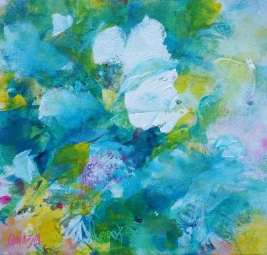 Original Abstract Expressionism Floral Paintings by Marianne Quinzin