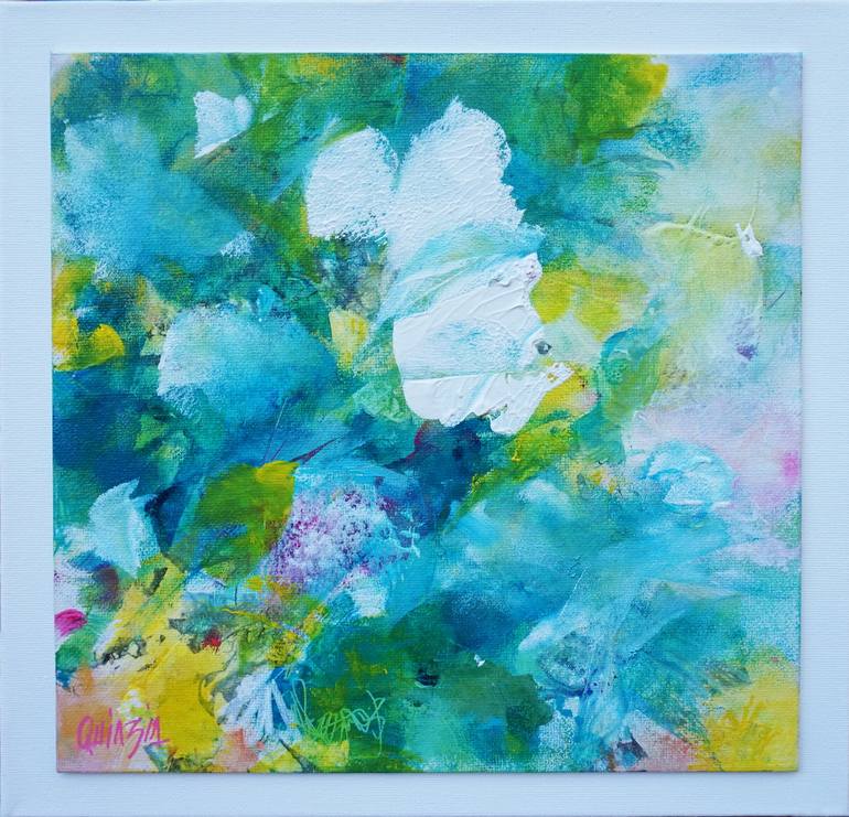 Original Floral Painting by Marianne Quinzin