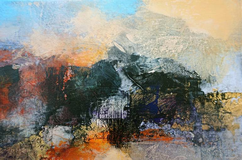 Original Abstract Landscape Painting by Marianne Quinzin