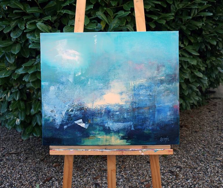 Original Abstract Landscape Painting by Marianne Quinzin