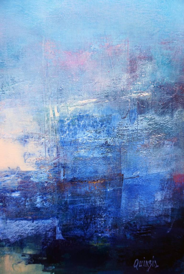 Original Abstract Landscape Painting by Marianne Quinzin