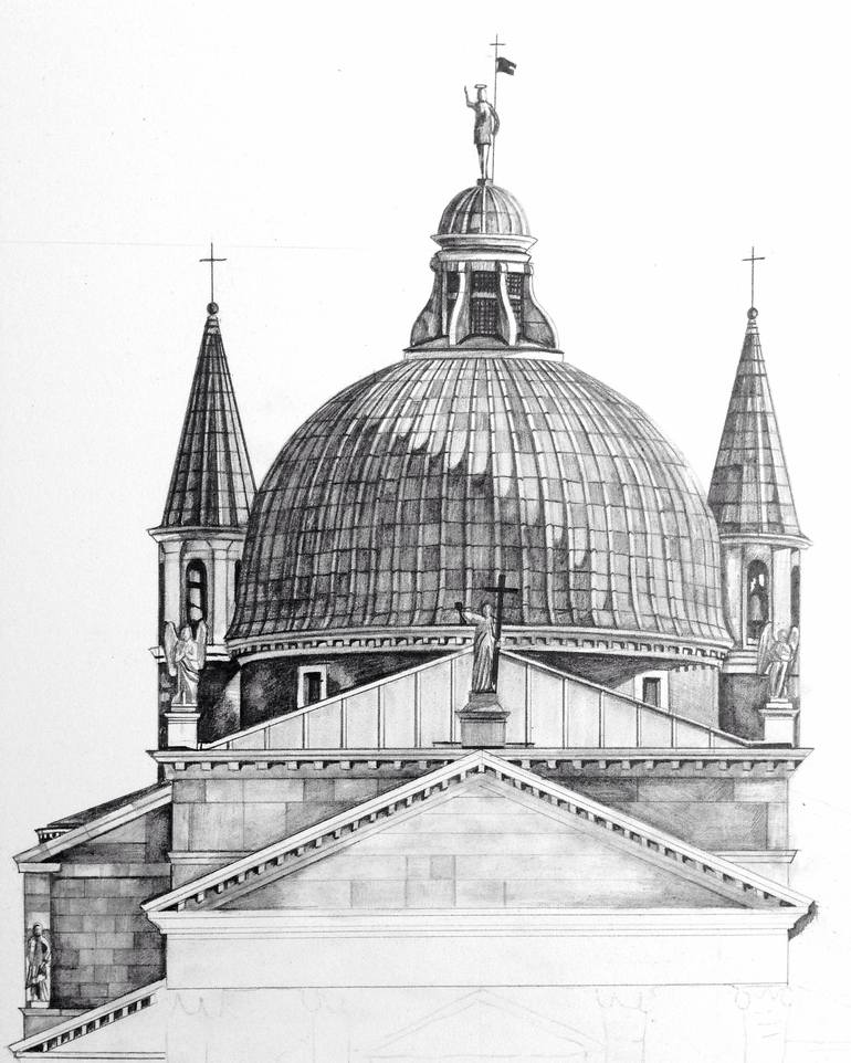 Original Realism Architecture Drawing by Minty Sainsbury