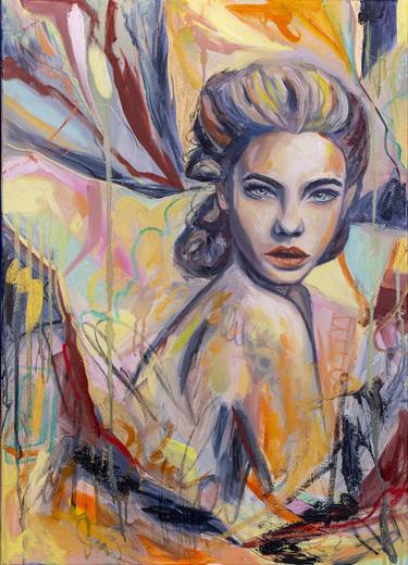 Original Abstract Expressionism Women Paintings by Anna Sun