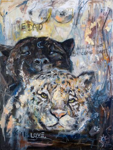 Original Abstract Expressionism Animal Paintings by Anna Sun