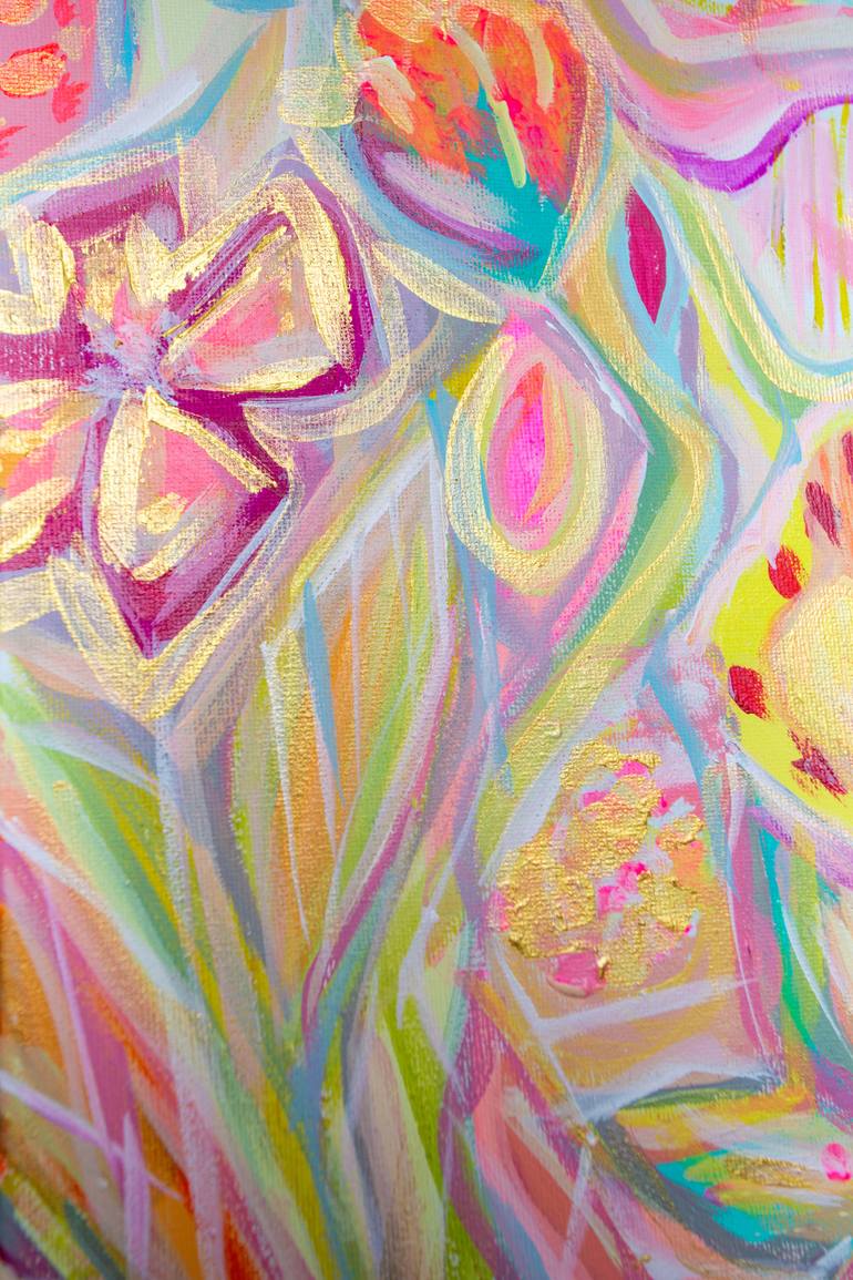 Original Abstract Floral Painting by Anna Sun