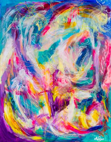 Original Abstract Expressionism Abstract Paintings by Anna Sun