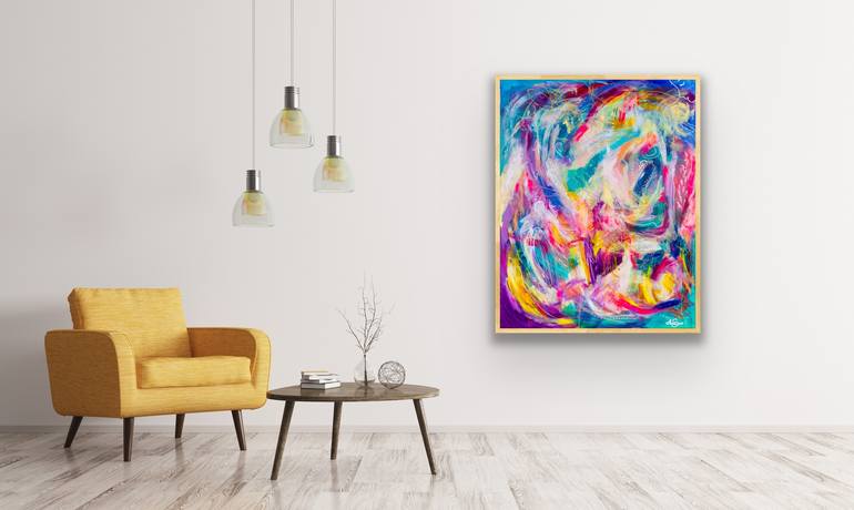 Original Abstract Expressionism Abstract Painting by Anna Sun