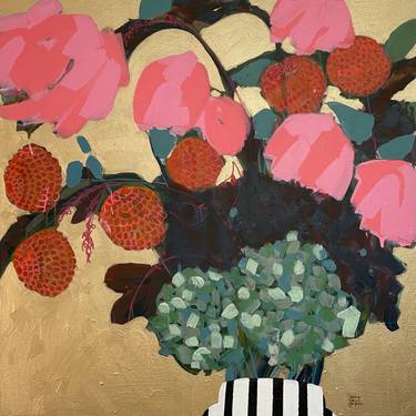 Original Abstract Expressionism Floral Paintings by Samantha Barnes