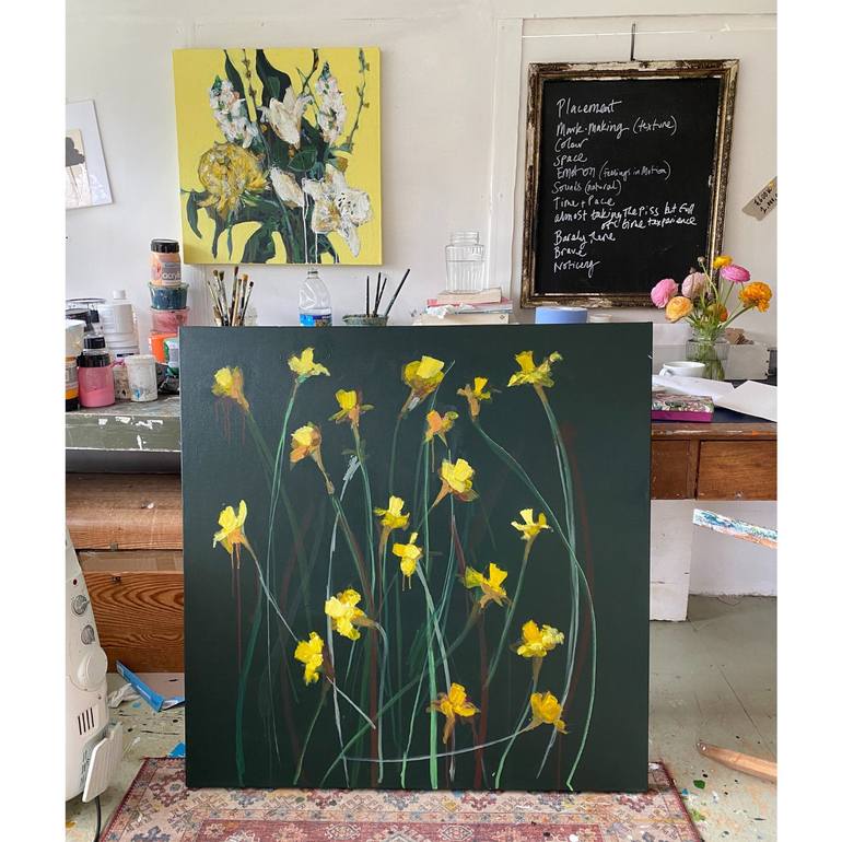 Original Abstract Expressionism Floral Painting by Samantha Barnes