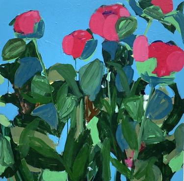 Original Expressionism Floral Paintings by Samantha Barnes