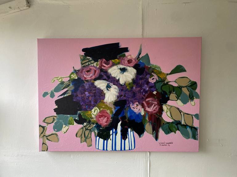 Original Abstract Expressionism Floral Painting by Samantha Barnes