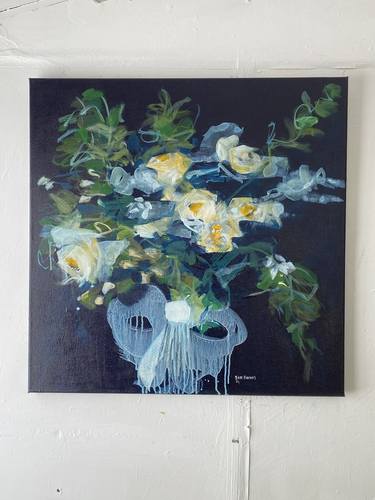Original Abstract Expressionism Floral Paintings by Samantha Barnes