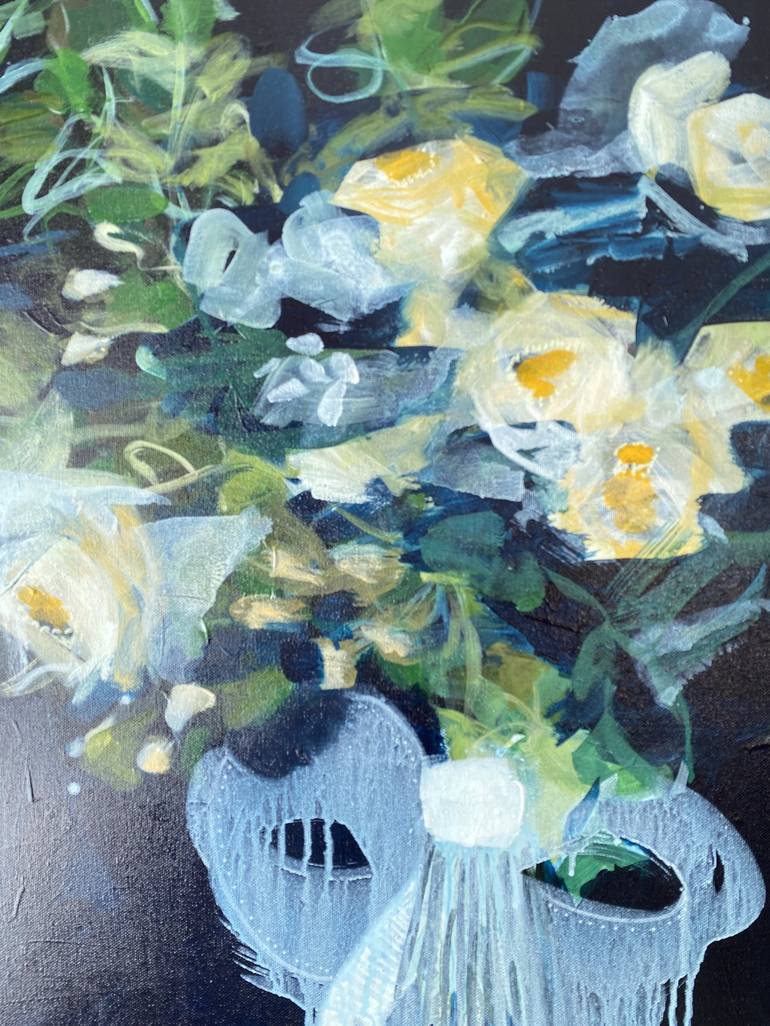 Original Abstract Expressionism Floral Painting by Samantha Barnes