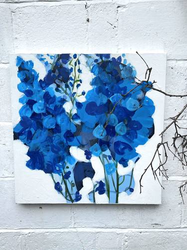 Original Abstract Expressionism Floral Painting by Samantha Barnes