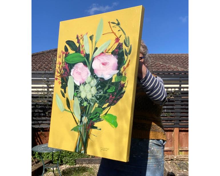 Original Abstract Expressionism Floral Painting by Samantha Barnes