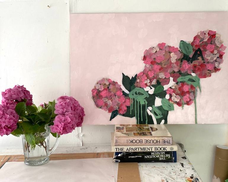 Original Abstract Expressionism Floral Painting by Samantha Barnes