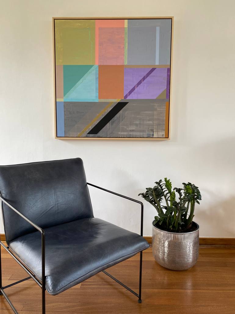 Original Geometric Abstract Painting by Jim Grundy