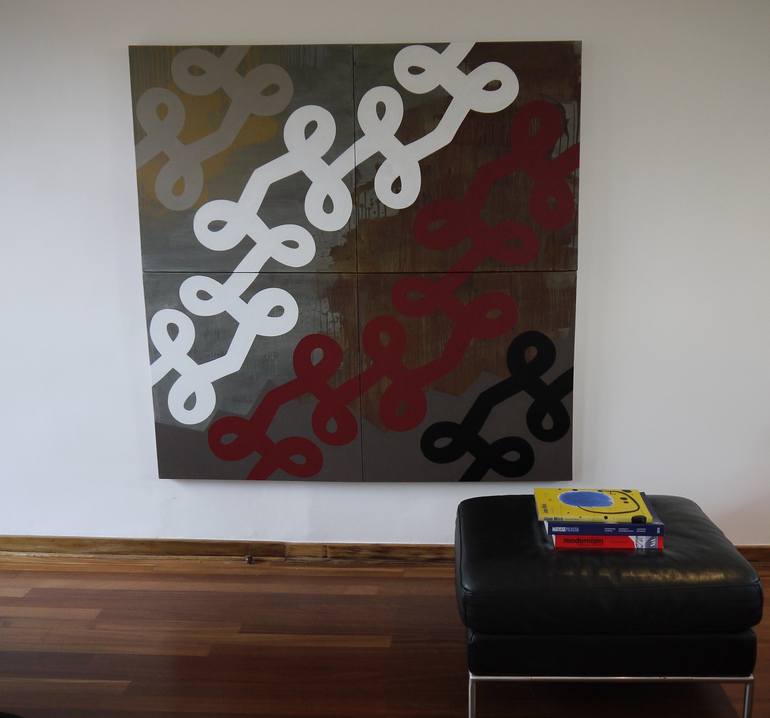 Original Abstract Geometric Painting by Jim Grundy