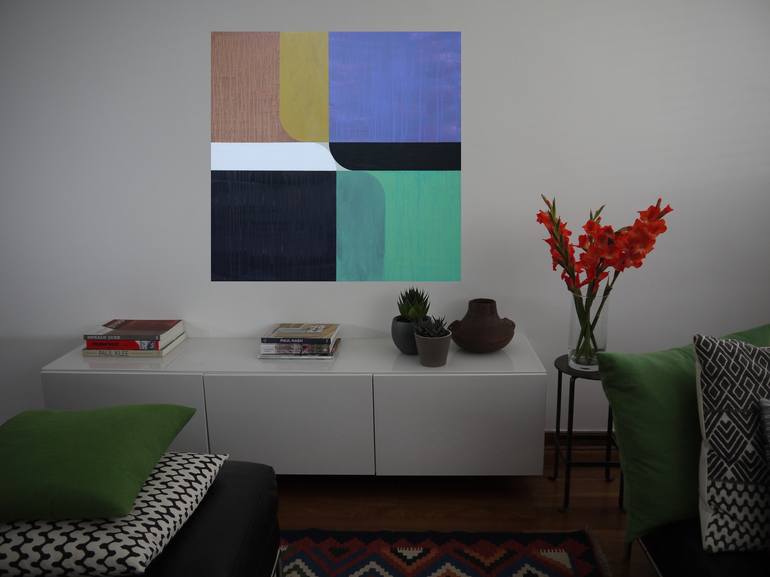 Original Abstract Geometric Painting by Jim Grundy