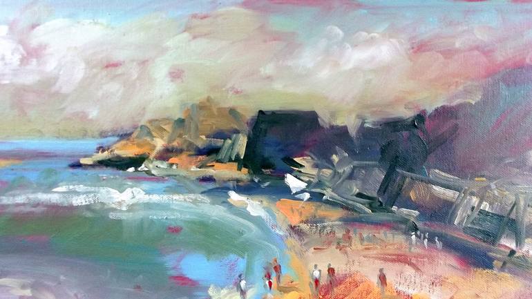 Original Impressionism Seascape Painting by Alan Bickley
