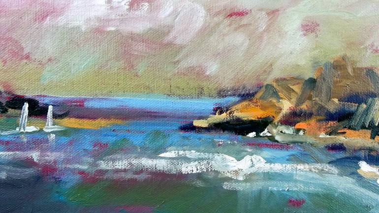 Original Impressionism Seascape Painting by Alan Bickley