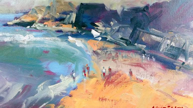Original Impressionism Seascape Painting by Alan Bickley