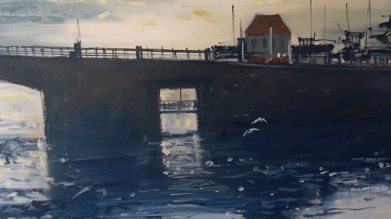 Original Impressionism Seascape Painting by Alan Bickley