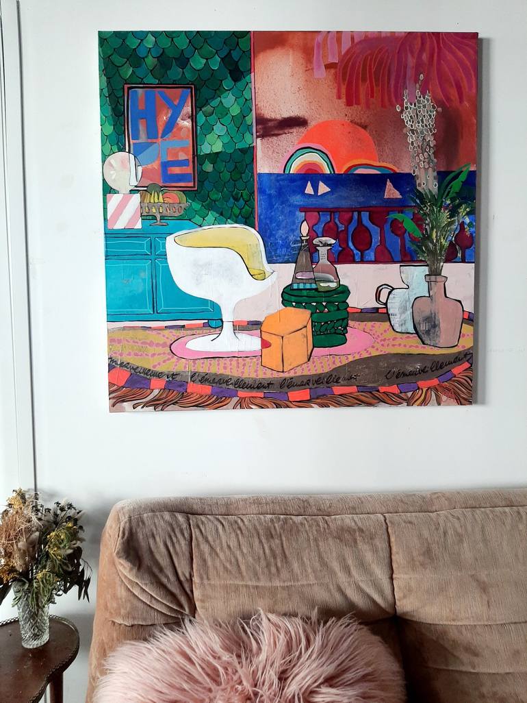 Original Contemporary Interiors Mixed Media by Chrystèle SAINT-AMAUX