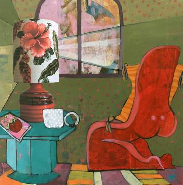 Original Contemporary Interiors Mixed Media by Chrystèle SAINT-AMAUX