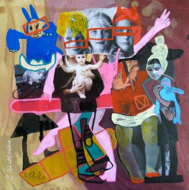 Print of Dada Children Paintings by Chrystèle SAINT-AMAUX