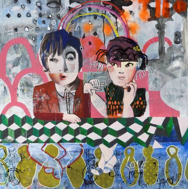 Original Figurative Love Paintings by Chrystèle Saint-Amaux