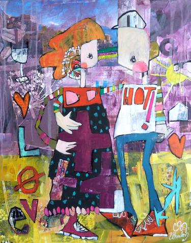 Print of Expressionism Love Collage by Chrystèle SAINT-AMAUX