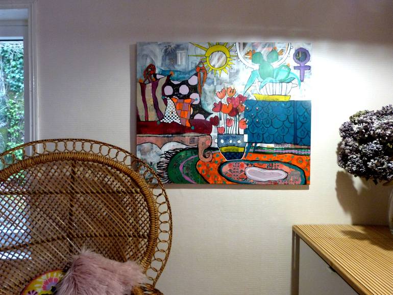 Original Expressionism Interiors Painting by Chrystèle SAINT-AMAUX