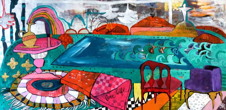 Original Expressionism Landscape Paintings by Chrystèle Saint-Amaux