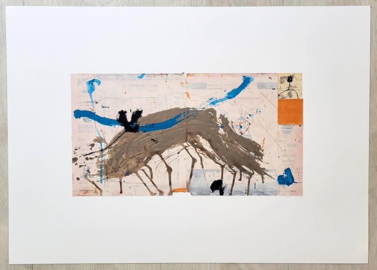 Original Abstract Expressionism Abstract Mixed Media by Beatriz Mahan