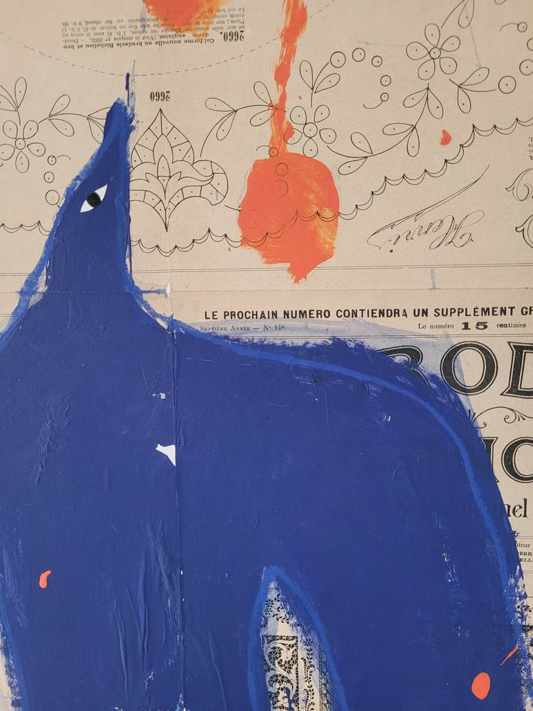 Original Abstract Animal Painting by Beatriz Mahan